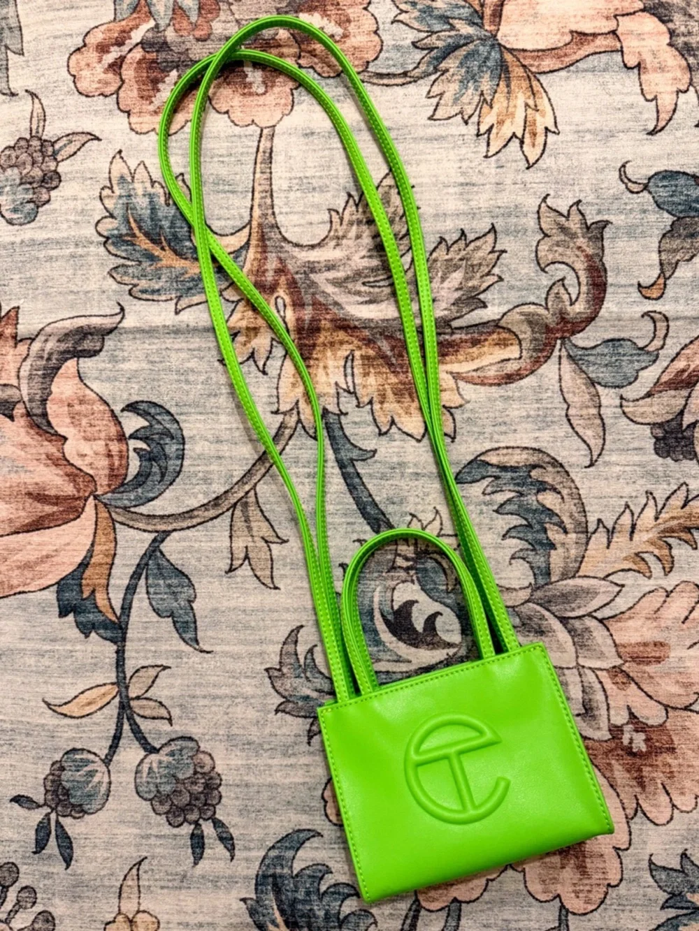 NEW! Mini Telfar Highlighter Green Tote Crossbody Bag - Picture 1 of 6
